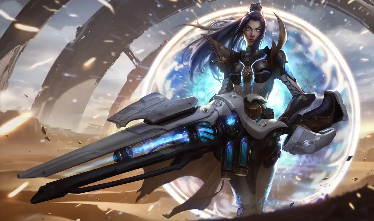 Pulsefire Caitlyn skin splash art for Caitlyn